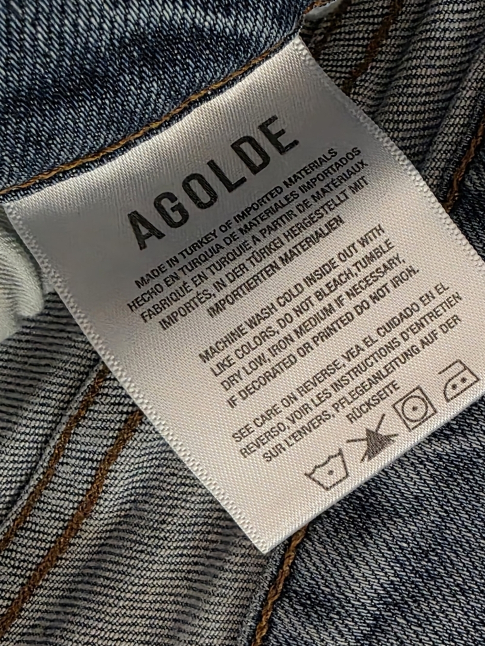 Agolde Jeans Agolde Nico High Rise Slim Fit Jeans Raw Hem Butten Fly - Picture 5 of 7